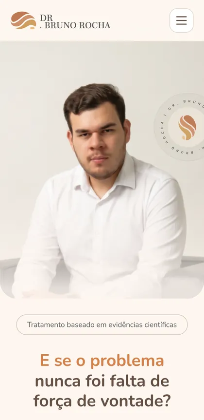 Site do Dr. Bruno Rocha no celular