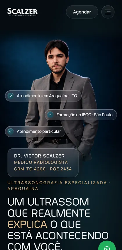 Site do Dr. Victor Scalzer no celular